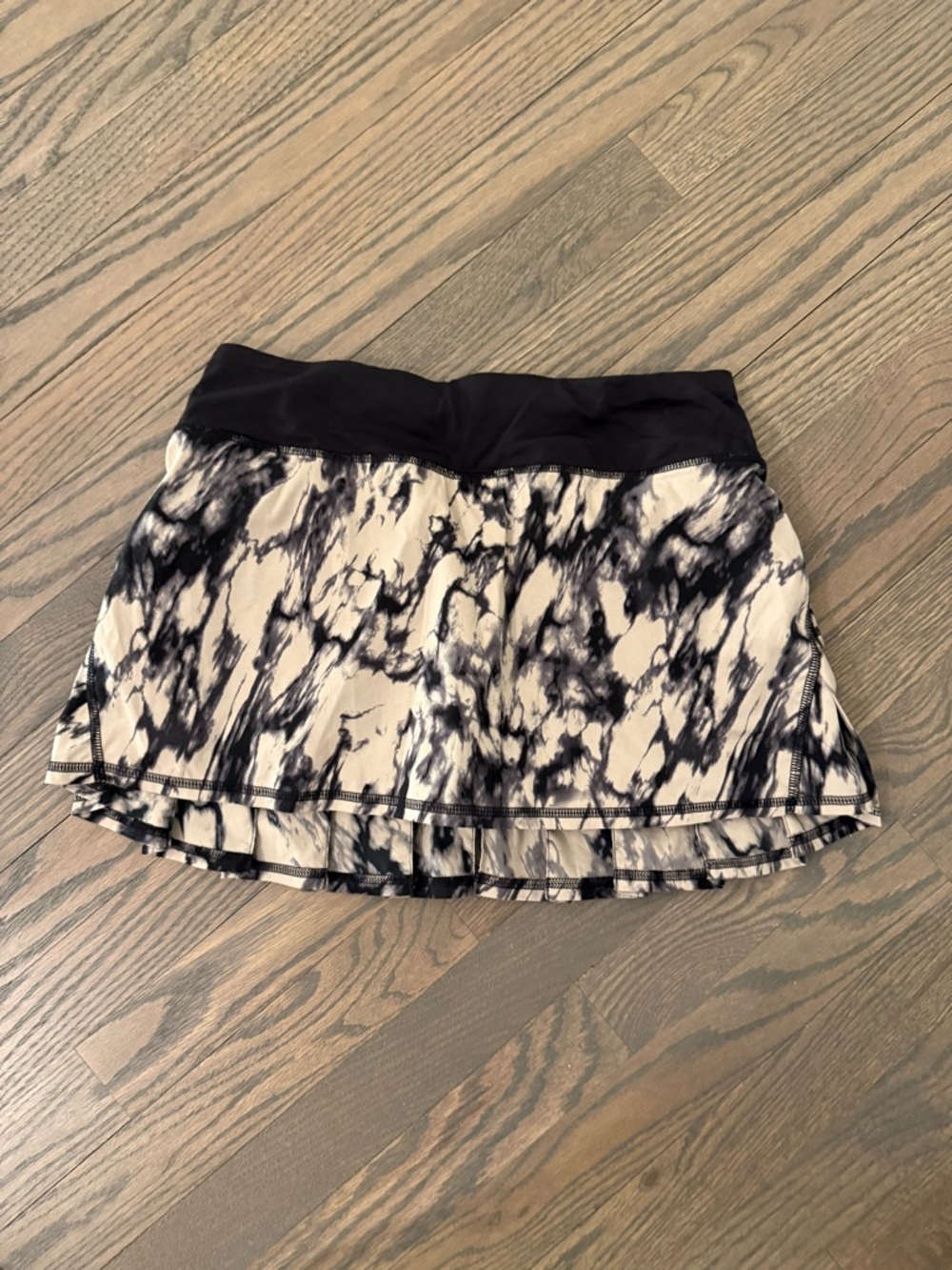 lululemon athletica Black and White Marble Skater Skort